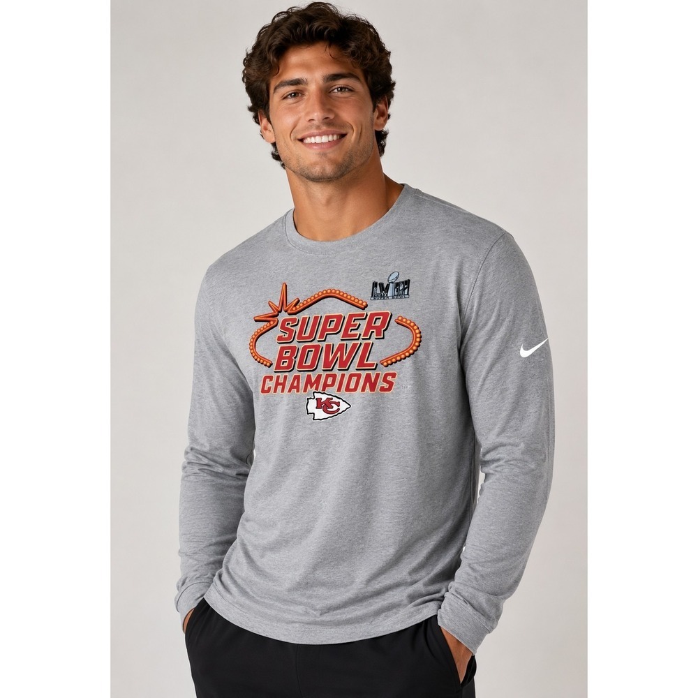 Nike Super Bowl LVIII Champions Kansas City Chiefs Locker Room Long Sleeve 3XL